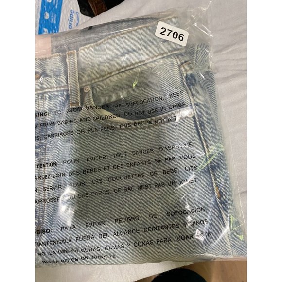 Revice Straight Jeans Womens High Rise Button Fly Butt Rip Distressed Denim 30 - Picture 13 of 13